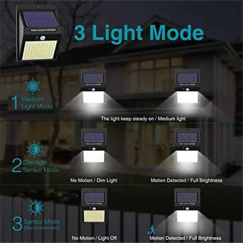 Outdoor Solar Motion Lights 6 Pack Waterproof LED Security Lights Front Door Bac